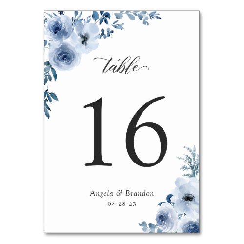 Bohemian Dusty Blue Floral Wedding Table Number - Bohemian Dusty Blue Floral Wedding Table Number Card. 
(1) Please customize this template one by one (e.g, from number 1 to xx) , and add each number card separately to your cart. 
(2) For further customization, please click the "customize further" link and use our design tool to modify this template. 
(3) If you need help or matching items, please contact me.