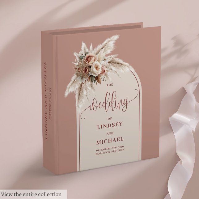 Bohemian dusty pink roses wedding memory album 3 ring binder (Bohemian dusty pink roses wedding memory album

)