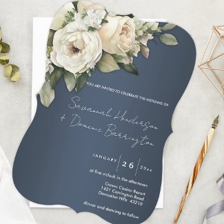 Bohemian Elegance Curved Dusty Blue Wedding 