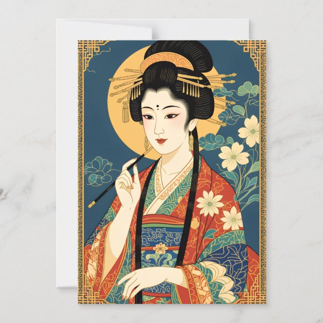 "Bohemian Elegance | Unique Wedding Invitation  (Front)