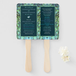 Bohemian Elegant Peacock Back Feathers Ornament Hand Fan