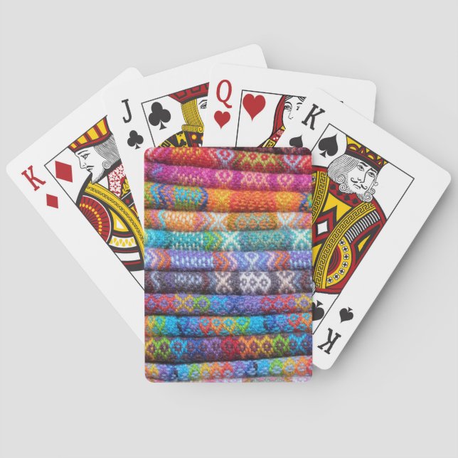 Bohemian Embroidery Fabric Poker Cards (Back)