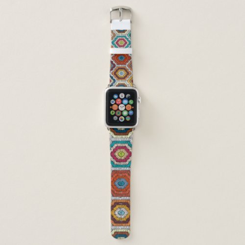 Bohemian Embroidery Geometric Patchwork Apple Watch Band