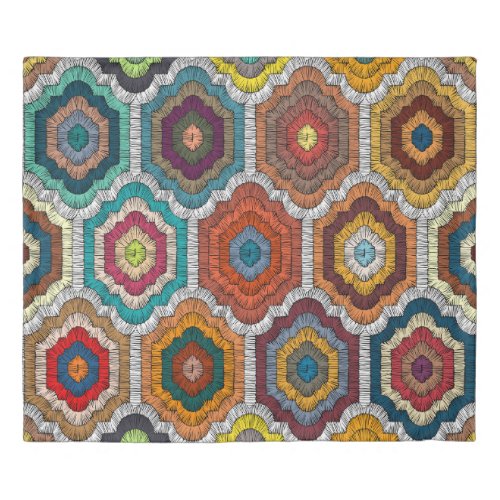 Bohemian Embroidery Geometric Patchwork Duvet Cover