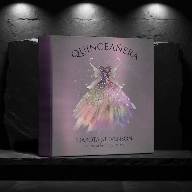 Bohemian Fairy Ball Gown | Muted Ombre Wine Sheen 3 Ring Binder (Creator Uploaded)