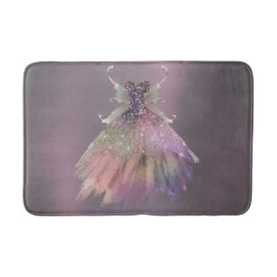 Bohemian Fairy Ball Gown Muted Ombre Wine Sheen Bath Mat