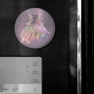 Bohemian Fairy Ball Gown Muted Ombre Wine Sheen Magnet