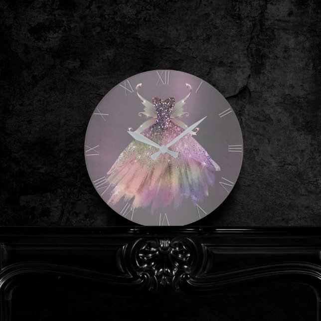 Bohemian Fairy Ball Gown | Muted Ombre Wine Sheen Round Clock (Creator Uploaded)