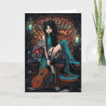 Bohemian Fairy Song Writer Peacock Chair Aria Card