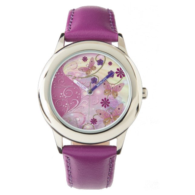 Bohemian Fairy Tale Folk Art Jeweled Watch (Front)