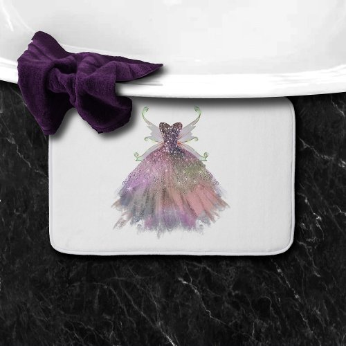 Bohemian Fairy Wing Gown  Glam Dusty Plum Purple Bath Mat
