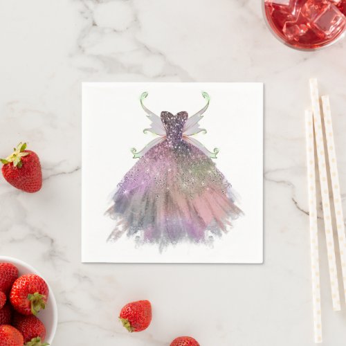 Bohemian Fairy Wing Gown  Glam Dusty Plum Purple Napkins