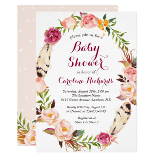 bohemian_feather_boho_floral_wreath_baby_shower_card rbbfdcb39e7ea45c69cef89a9f6ea895d_6gdu5_324