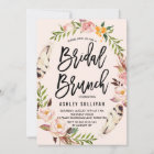 Bohemian Feathers and Floral Wreath Bridal Brunch