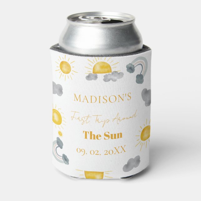 Bohemian First Trip Around The Sun 1st  Birthday  Can Cooler (Can Back)