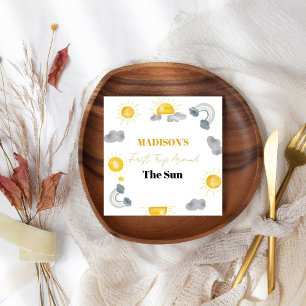 Bohemian First Trip Around The Sun 1st Birthday Napkins