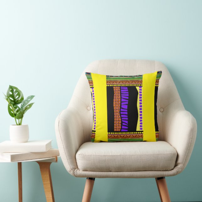 Bohemian Flair Throw Pillow (Chair)