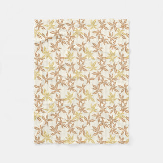 Bohemian flora retro botanical plant  fleece blanket