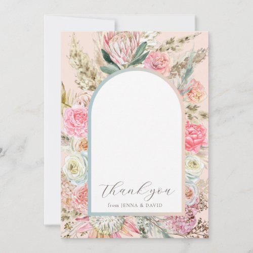 Bohemian Floral Baby Shower Thank You Card