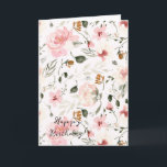 Bohemian floral Birthday Card<br><div class="desc">Bohemian floral Birthday Card.</div>