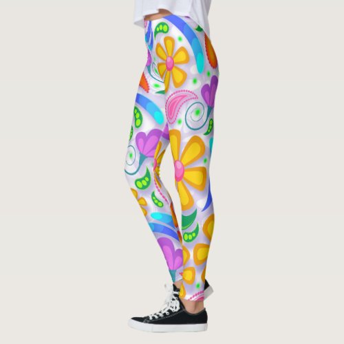  BOHEMIAN FLORAL BOHO YOGA PANTS  LEGGINGS