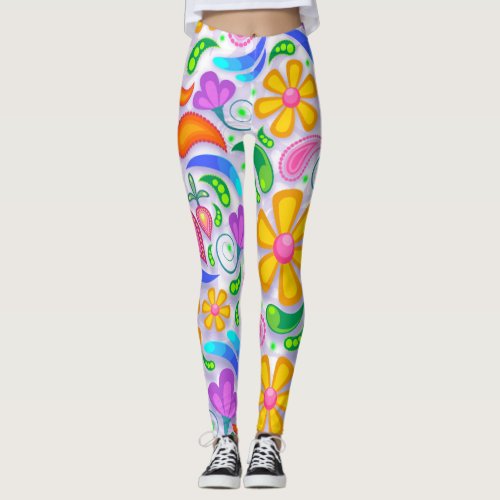  BOHEMIAN FLORAL BOHO YOGA PANTS  LEGGINGS