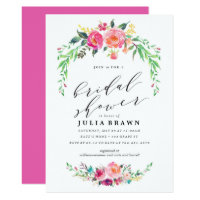 BOHEMIAN FLORAL bridal shower invitation