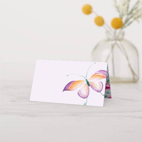 Bohemian Floral  Butterflies _  Place Cards