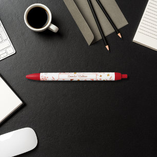 Bohemian Floral Ditsy Style Monogrammed Pen