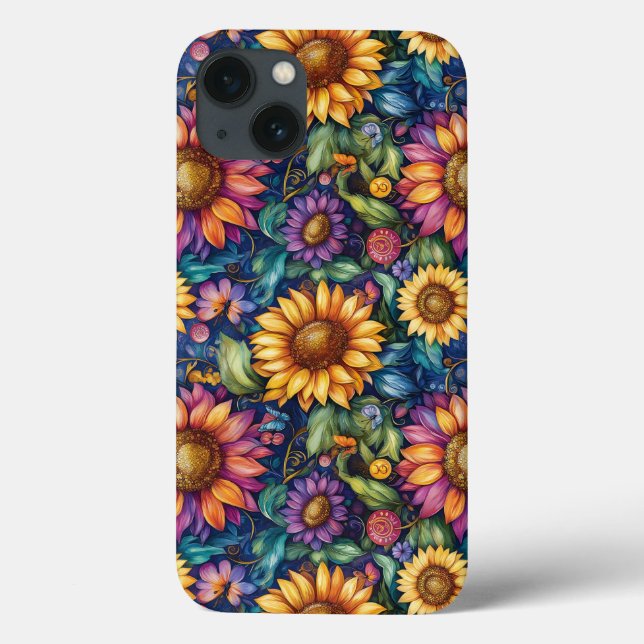 Bohemian Floral Dreamscape Vibrant Pattern Case-Mate iPhone Case (Back)