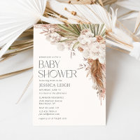 Bohemian Floral & Feather Baby Shower