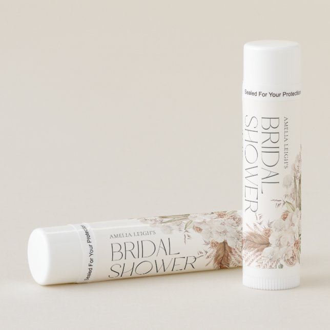 Bohemian Floral & Feathers Shower Lip Balm (Front)