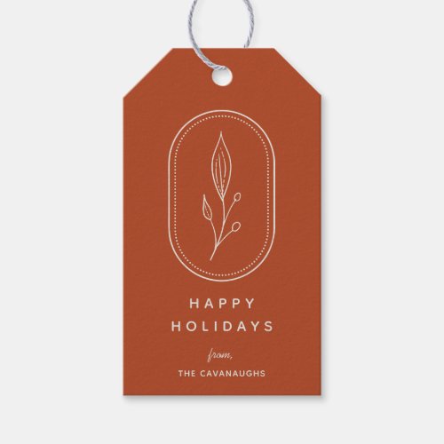 Bohemian Floral Logo Holiday Gift Tags