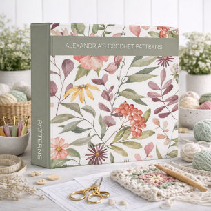 Bohemian Floral Pattern Keeper 3 Ring Binder