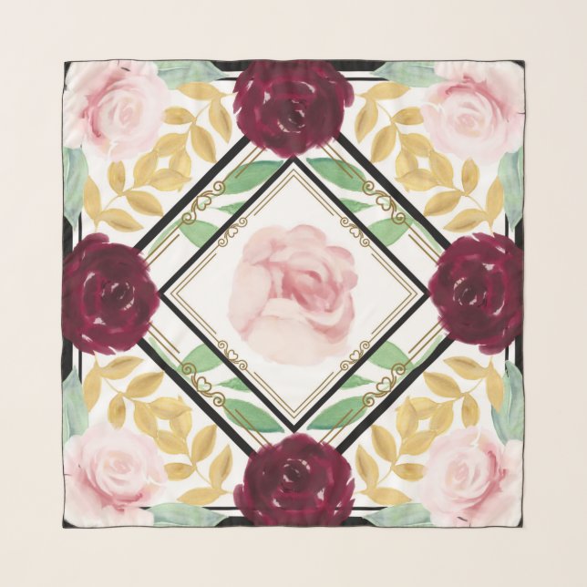 Bohemian floral  scarf (Front (Horizontal))