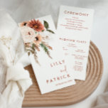 Bohemian Floral Terracotta Wedding Program<br><div class="desc">Bohemian Floral Terracotta Wedding Program
See matching collection in our store. One of our most popular wedding collections.</div>