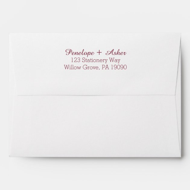 Bohemian Floral Wedding Custom A7 Lined Envelopes