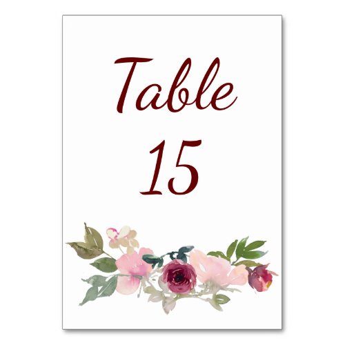  Bohemian Floral Wedding Table Number Signs