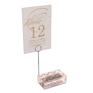 Bohemian Floral Wreath Rose Place Card Holder