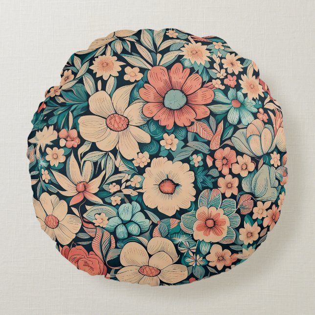Bohemian Flower Pillow Case (Front)