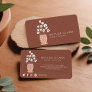 Bohemian Flower Potted Plant Home Staging Bronze Business Card