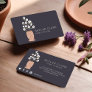 Bohemian Flower Potted Plant Home Staging Charcoal Business Card