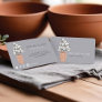 Bohemian Flower Potted Plant Home Staging Grey Business Card