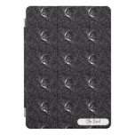 Bohemian Flowers and Moon Pattern Black and White iPad Pro Cover