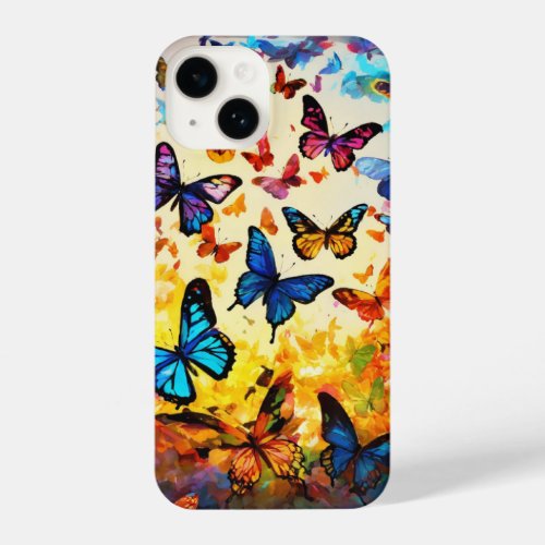Bohemian Flutter Butterfly  Feather T_Shirt Desi iPhone 14 Case