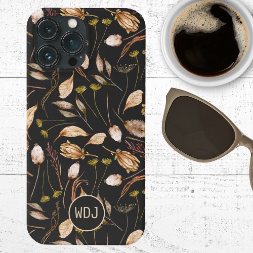 Bohemian Foliage Monogram iPhone 13 Pro Max Case