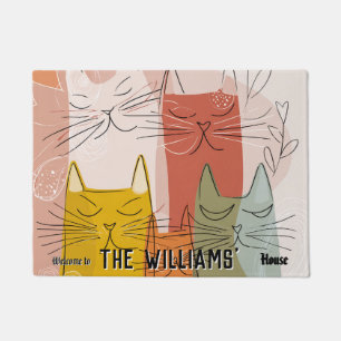 Bohemian Forest Cat Mom Dad Flat Warming Gift Doormat