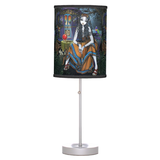 Bohemian Fortune Teller Gypsy Remember Me Fae Lamp (Front)
