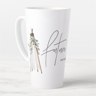 Bohemian future mrs teepee botanical contemporary latte mug