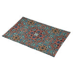 Bohemian Geometric Moroccan Mandala Art Pattern Cloth Placemat